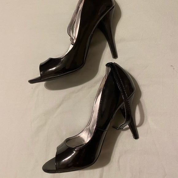 Rampage black open toe heels NWOT - Picture 2 of 7